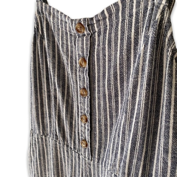 Old Navy Blue and White Stripe Linen Blend Jumper, size small - Picture 3 of 5